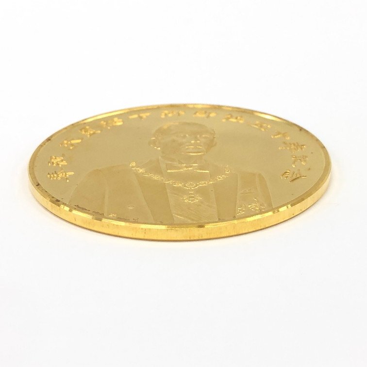 K24 純金 1975年 奉祝 天皇陛下御在位五十年記念 メダル 総重量77.7ｇ【CCAN6020】の画像3