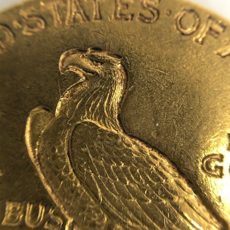 K21.6　アメリカ　インディアン金貨　5ドル　1911　総重量8.3g【CCAR7059】_画像5