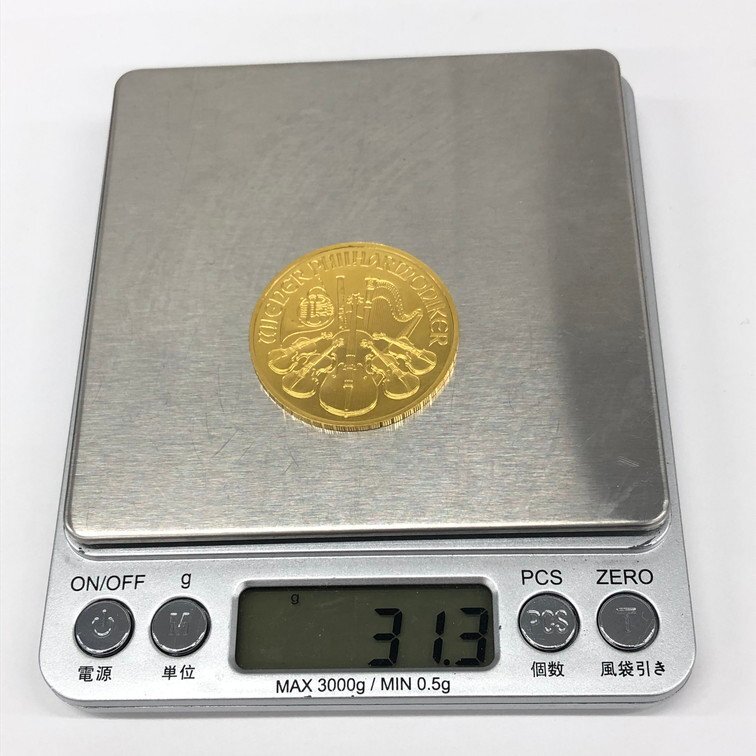 K24IG オーストリア ウィーン金貨 ハーモニー 1oz 総重量31.3ｇ【CCAT0006】_画像8