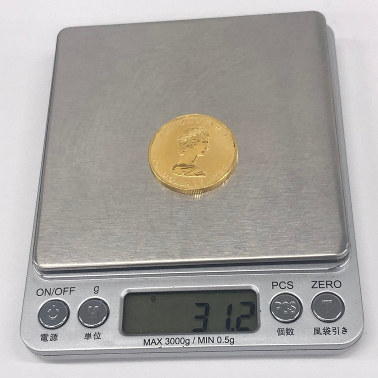 K24IG カナダ メイプルリーフ金貨 1oz 総重量31.2ｇ【CCAT0016】の画像9