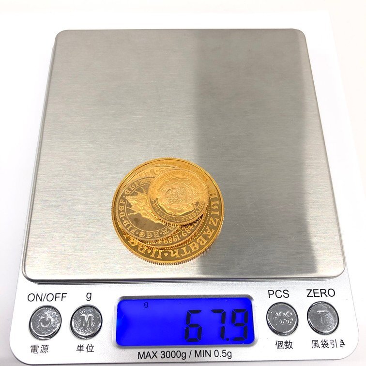 K22 イギリス ソブリン金貨 4枚まとめ 総重量67.9g【CCAT6008】の画像9