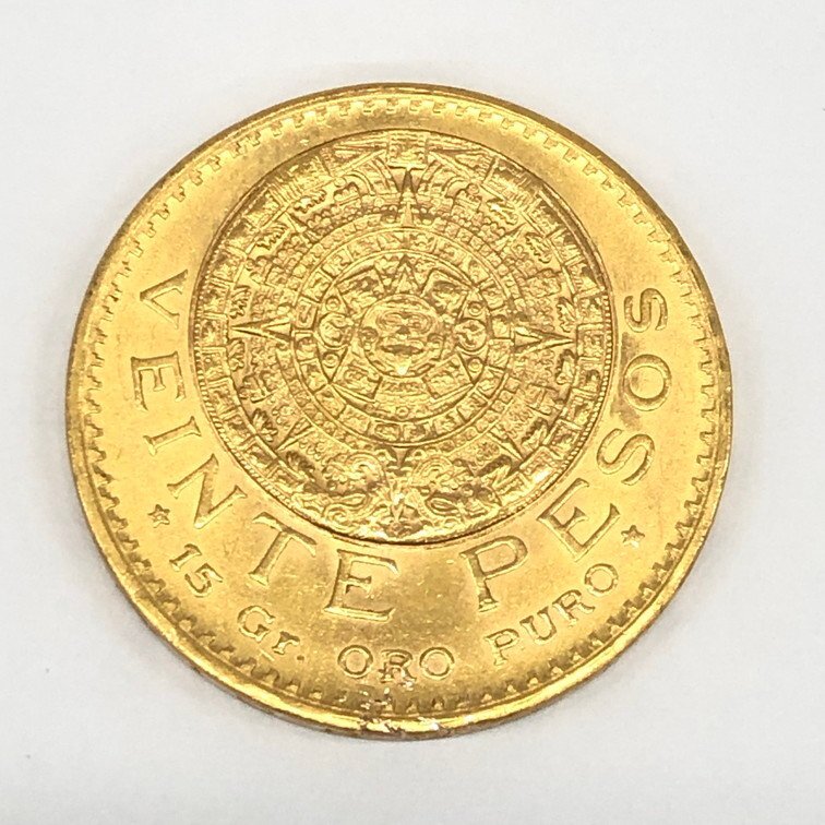 K21.6 金貨幣 メキシコ アステカ金貨 20ペソ 重量16.6g【CCAY7040】の画像1