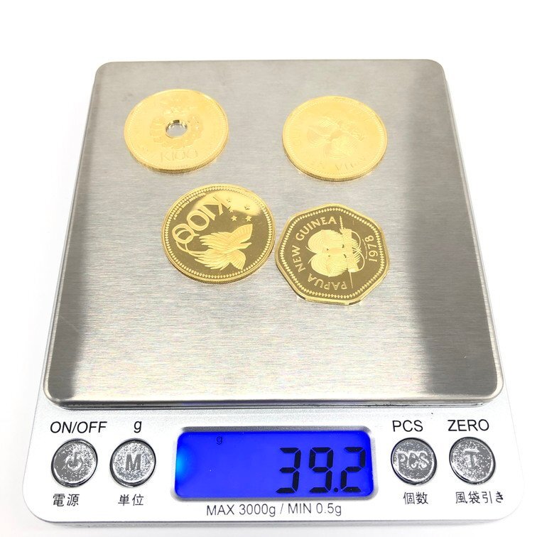 K21.6 パプアニューギニア 100キナ金貨 4点セット 総重量39.2g【CCAZ7036】_画像10
