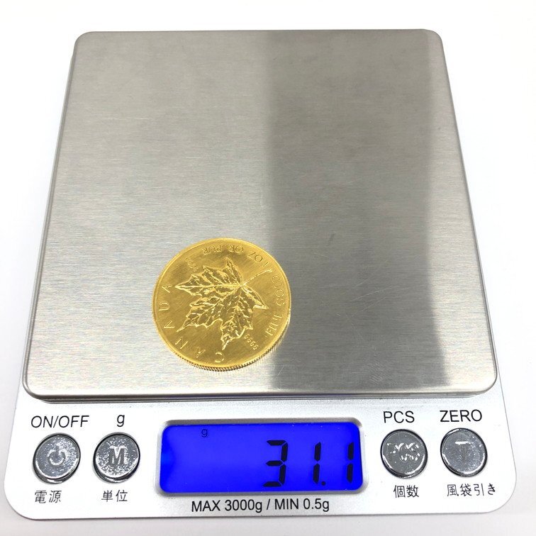 K24 純金 メイプルリーフ金貨 1オンス 31.1g【CCAY6041】_画像7