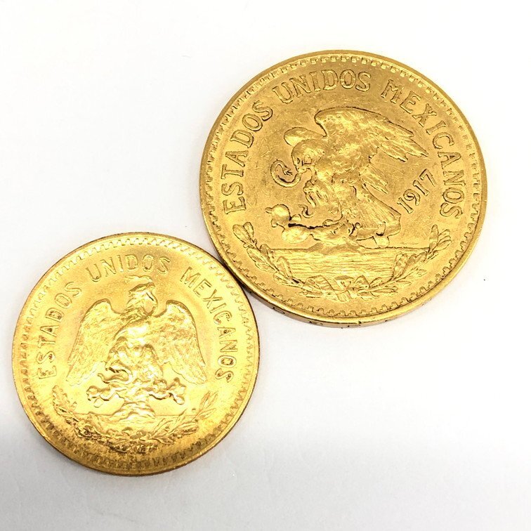 K21.6 金貨幣 メキシコ 2点おまとめ 総重量24.9g【CCAY8013】の画像1