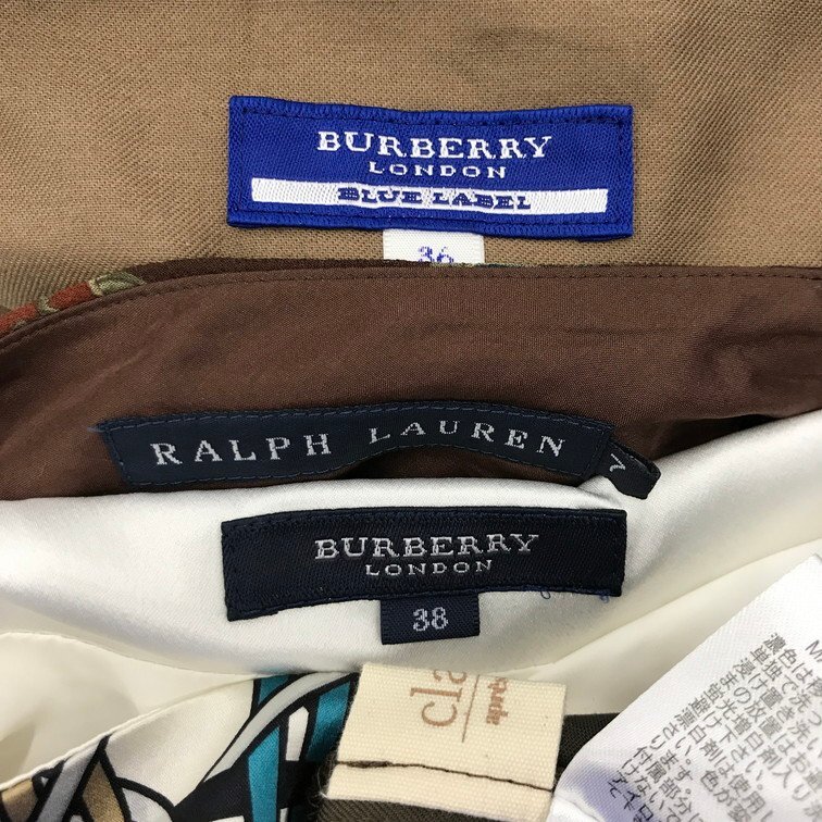 BURBERRY Burberry Blue Label RALPH LAUREN another lady's clothes blanket 7 point summarize [CCAZ5004]
