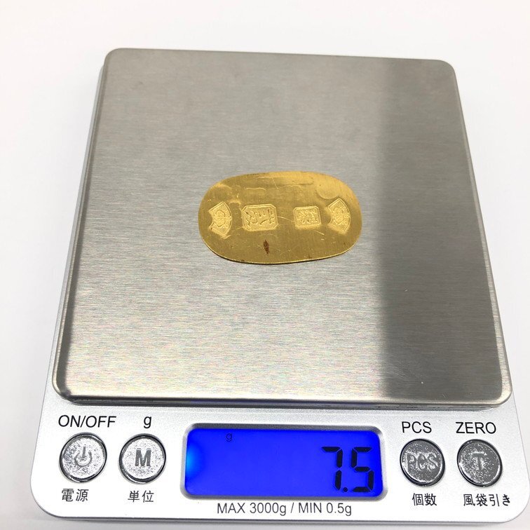 K24 純金小判 純金・9999刻印 重量7.5g【CCAY7045】の画像6