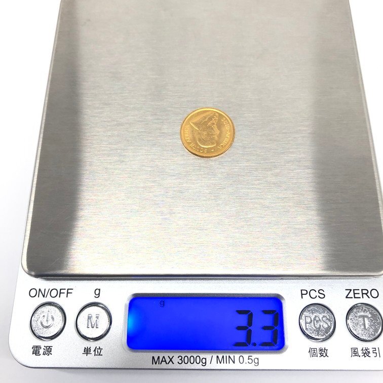 K22　金貨幣　南アフリカ　クルーガーランド金貨　1/10オンス　重量3.3g【CCAY7057】_画像9