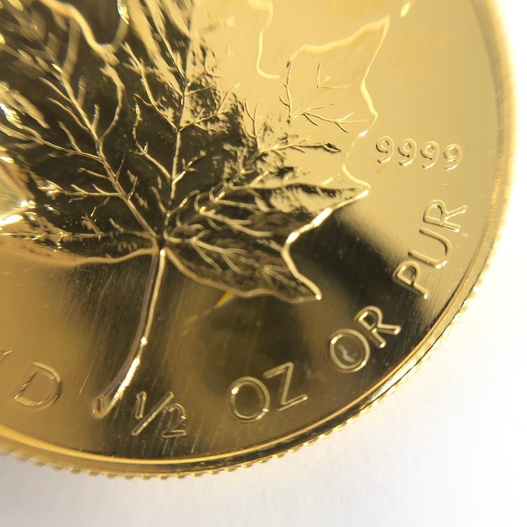 K24 original gold Maple leaf gold coin 1/2 ounce 15.6g[CCAZ7029]