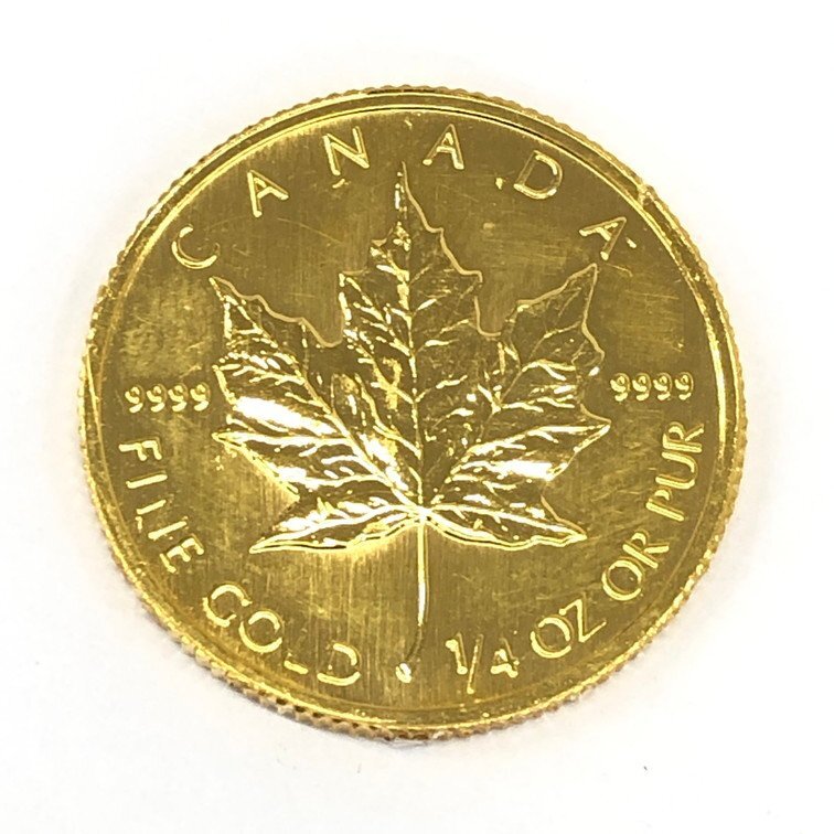 K24 original gold Maple leaf gold coin 1/4 ounce 7.7g[CCAZ7028]