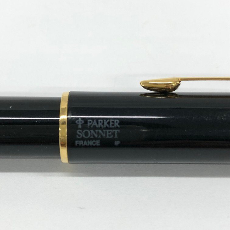PARKER SONNET パーカー ソネット 万年筆 ペン先18K 750 ブラック×ゴールドカラー【CCAZ4020】_画像6