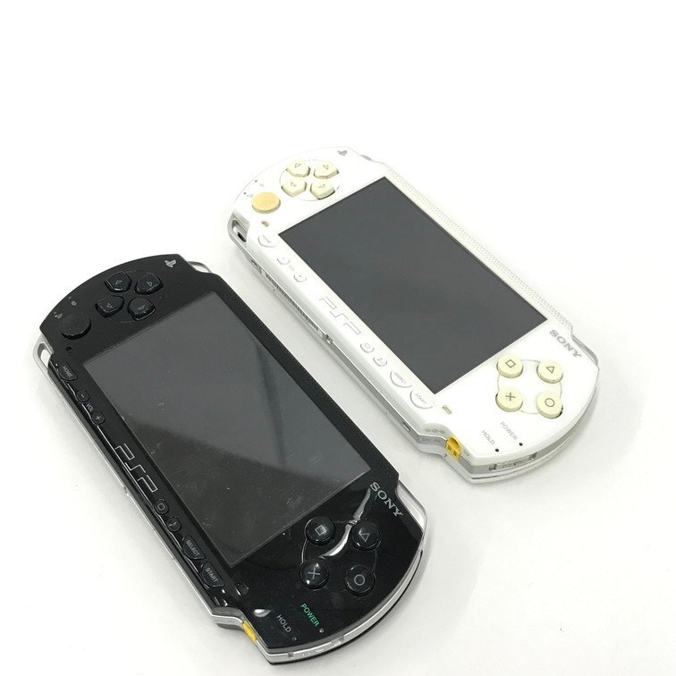 SONY ソニー PSP 本体 PSP-1000 ブラック ホワイト ソフト モンハン 龍が如く ほか 5点まとめ【CCAZ5025】_画像2