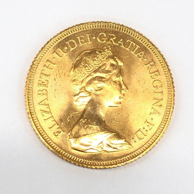 K22　金貨幣　イギリス　ソブリン金貨　重量7.9g【CCAY7094】_画像2