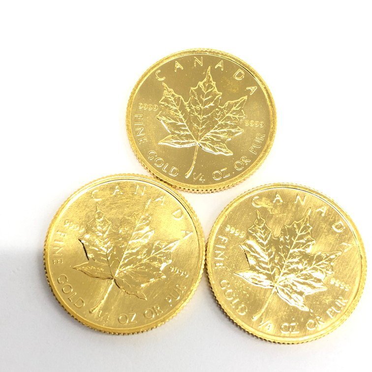 K24 gold money Canada Maple leaf gold coin 10 dollar 5 point . summarize weight 39.0g[CCAY8010]