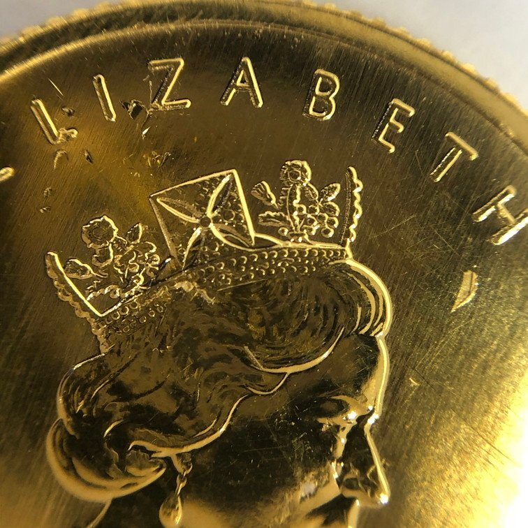 K24 original gold Maple leaf gold coin 1/4 ounce 7.7g[CCAZ7028]