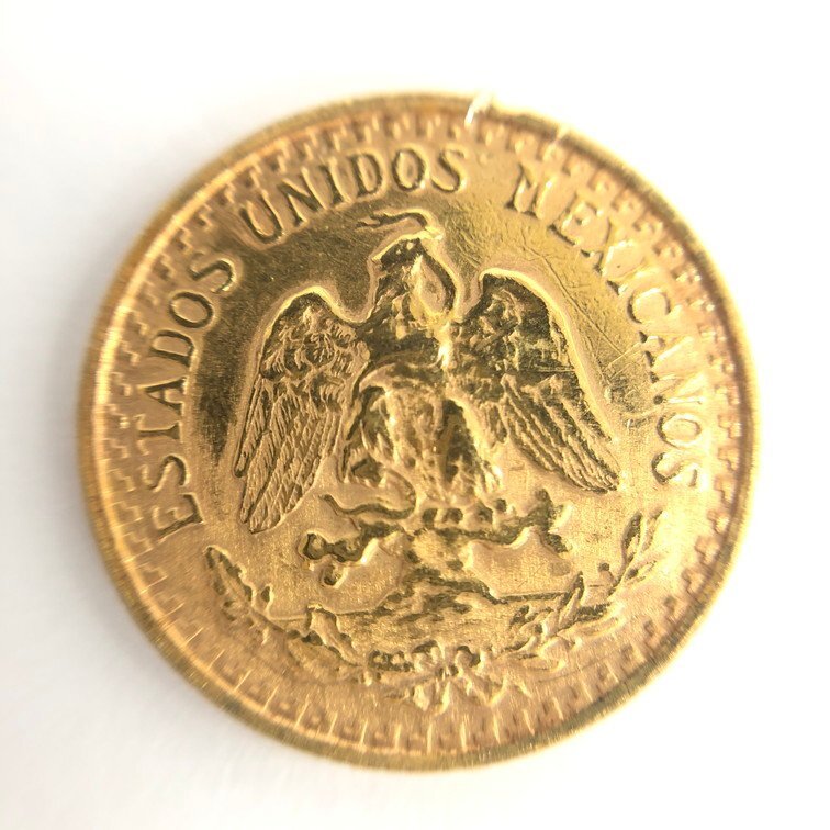 K21.6 メキシコ 2ペソ金貨 1.6g【CCAZ7048】_画像1