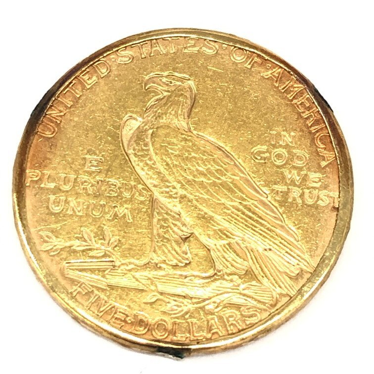K21.6 インディアン金貨 2点セット 総重量17.3g 【CCAZ7023】_画像4