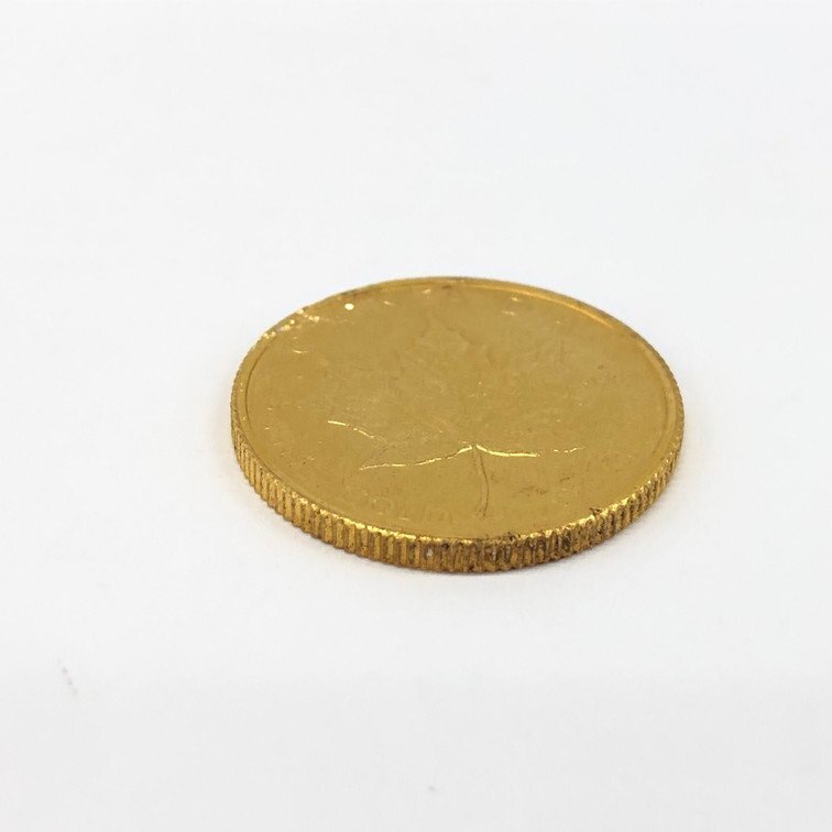K24 純金 メイプルリーフ金貨 1/4オンス 7.7g【CCAY6062】_画像3