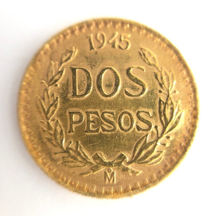 K21.6 メキシコ 2ペソ金貨 1.6g【CCAZ7048】_画像2