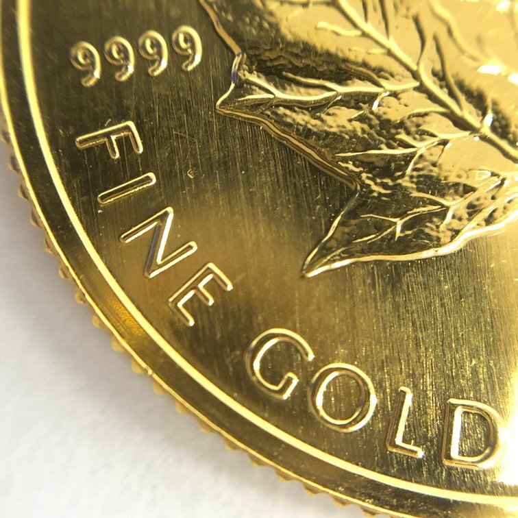 K24 純金 メイプルリーフ金貨 1/4オンス 7.7g【CCAZ7050】の画像4