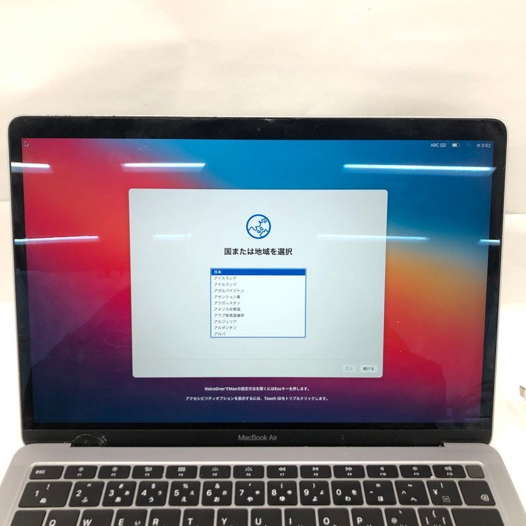 Apple　MacBook Air　Retina 13-inch 2019 A1932 スペースグレイ　初期化済み 128GB【CCBA6041】_画像2