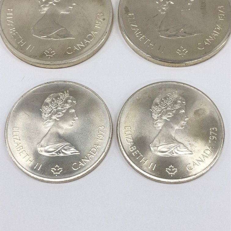 第21回オリンピックモントリオール大会記念銀貨 4枚セット 箱付き JOC 74 P 027【CCBA6013】の画像4