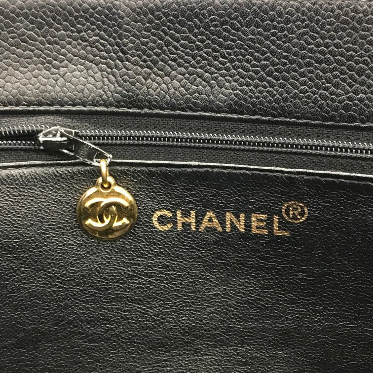 CHANEL シャネル キャビアスキン ココマーク チェーントートバッグ 【CCBC6061】の画像7