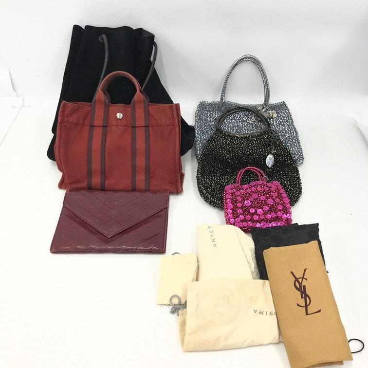 バッグ6点まとめ HERMES エルメス/ANTEPRIMA アンテプリマ/GUCCI グッチ/YVES SAINT LAURENT イヴサンローラン【CCBB5001】の画像1