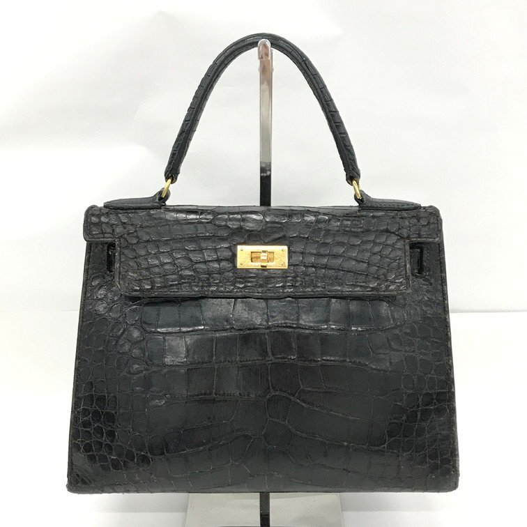 HERMES エルメス ケリー クロコ ハンドバッグ 【CCBC6059】の画像1