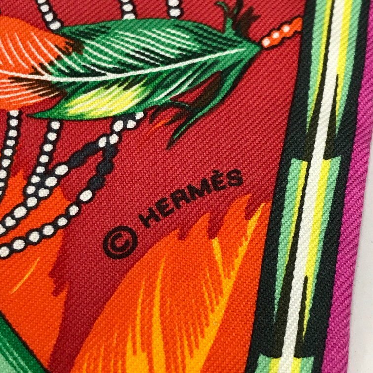 HERMES エルメス ツイリー 花柄 シルク スカーフ 箱付き 【CCBC5027】_画像4