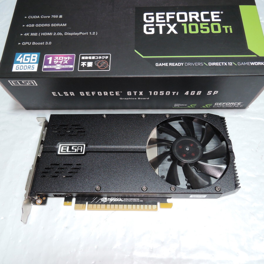 ELSA GeForce GTX 1050 Ti 4GB SP 1スロット (GD1050-4GERSPT) の画像1