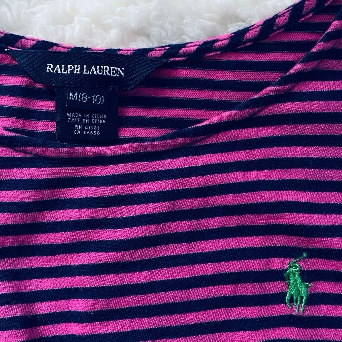 RALPH LAUREN ラルフローレン 長袖 ボーダーワンピース サイズ8-10（140cm）