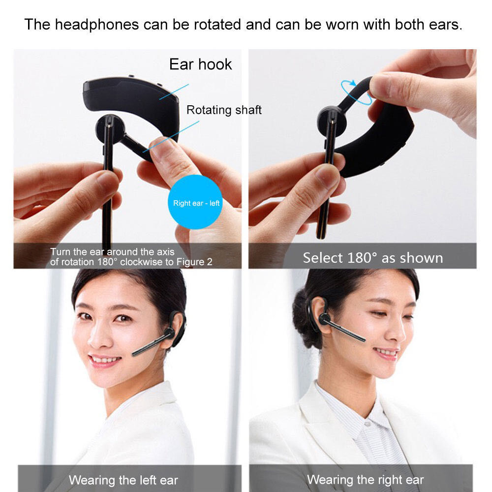 【1円〜】最新型 新品 ワイヤレスイヤホン 黒 Bluetooth4.1 片耳 防水 ハンズフリー 車 バイク 通学 通勤 高コスパ マイク 左右耳兼用 V8の画像9