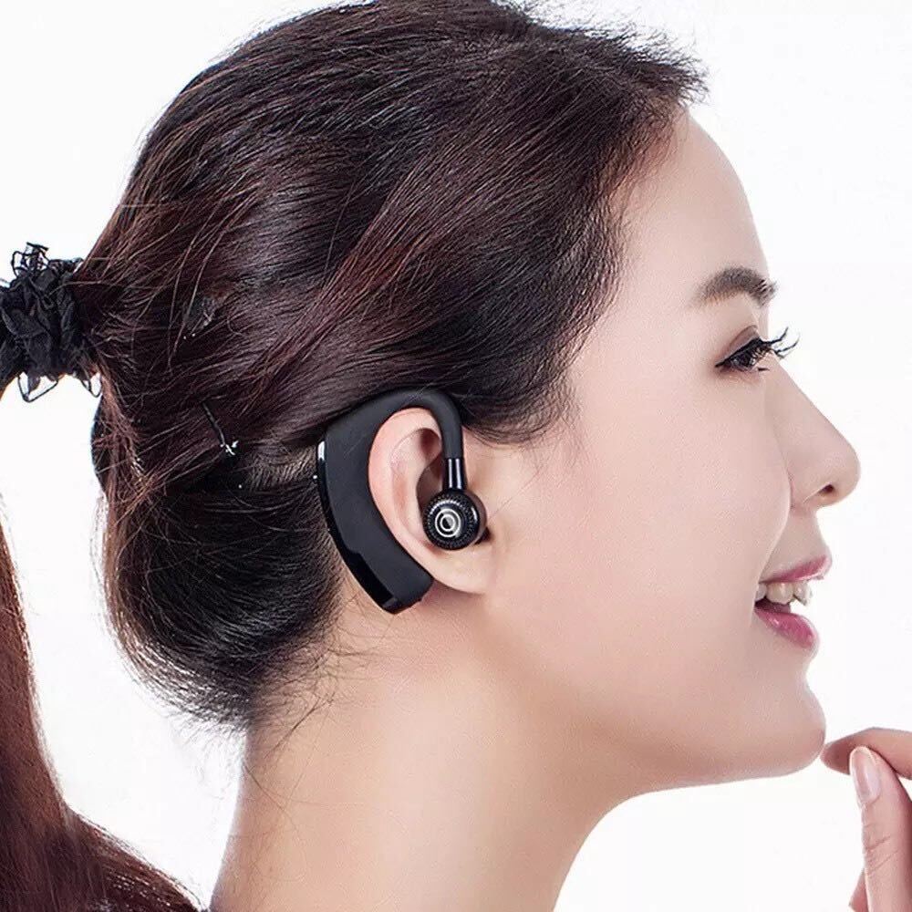 【1円〜】新品 ワイヤレスイヤホン 黒 Bluetooth 4.1 片耳 車 バイク 通学 通勤 ハンズフリー 高コスパ 人気 左右耳兼用 V9の画像3