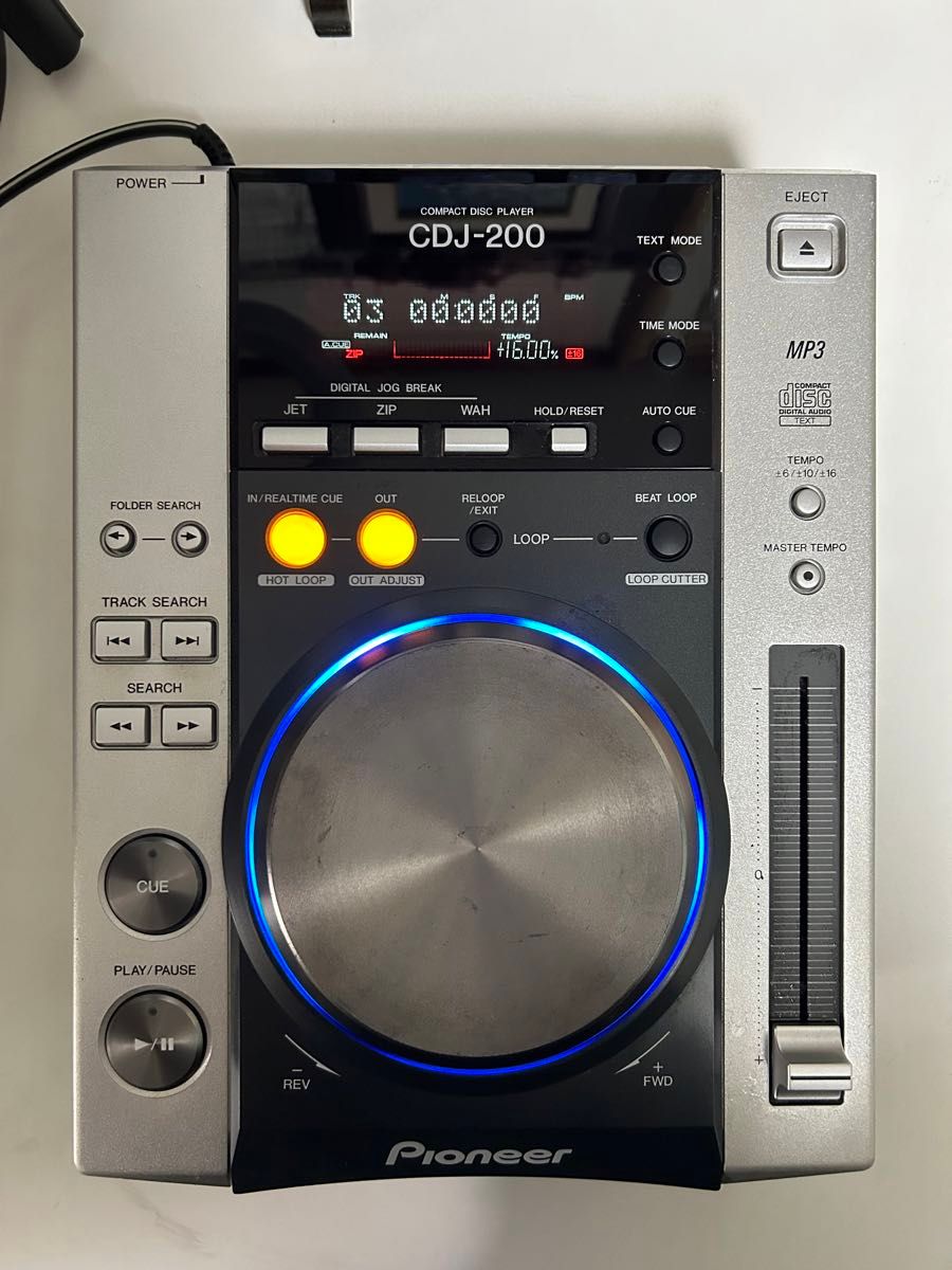 コンパクトディスクプレイヤー　パフォーマンスCDプレイヤー　DJ　音響機器　CDJ-200 Pioneer パイオニア CDJ