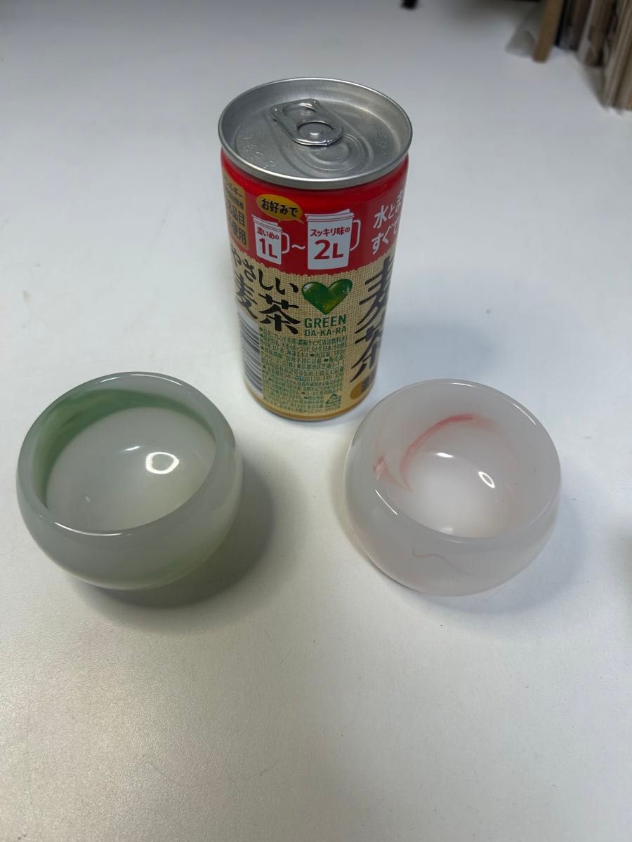 未使用玉瓷カップ 2点セット　お茶カップ 、高級感 湯呑み 、 茶器、おしゃれ、可愛い