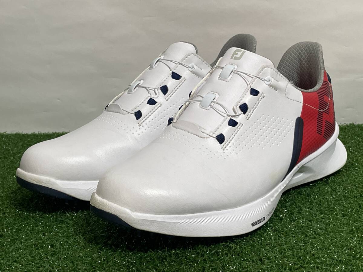 FootJoy フットジョイ 53093J FUEL BOA フューエルボア 24.5cm スパイクレスゴルフシューズ ホワイト_画像1