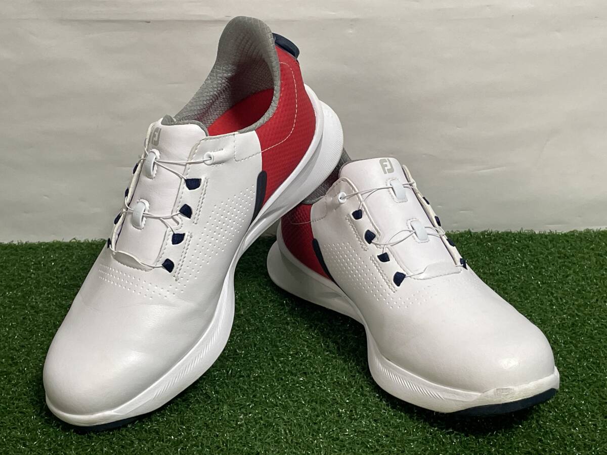 FootJoy フットジョイ 53093J FUEL BOA フューエルボア 24.5cm スパイクレスゴルフシューズ ホワイト_画像5