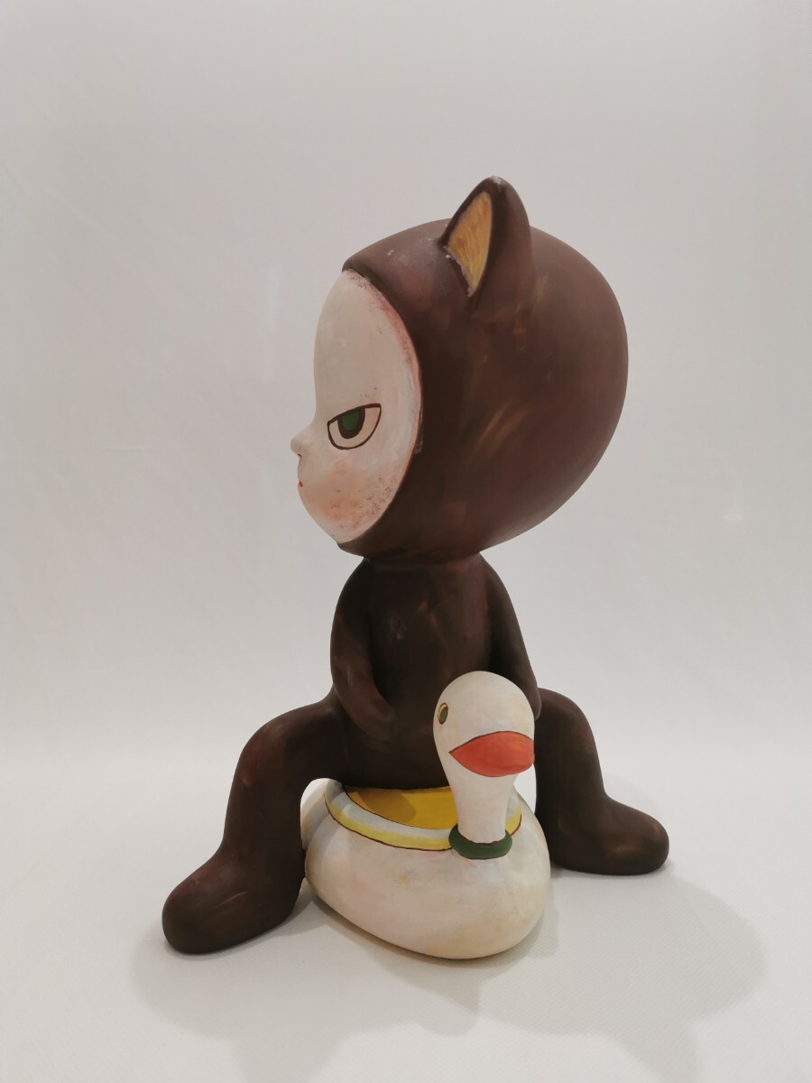 【模写】奈良美智 Yoshitomo Nara Harmless Kitty 木 フィギュア acrylic on wood 28CM_画像4