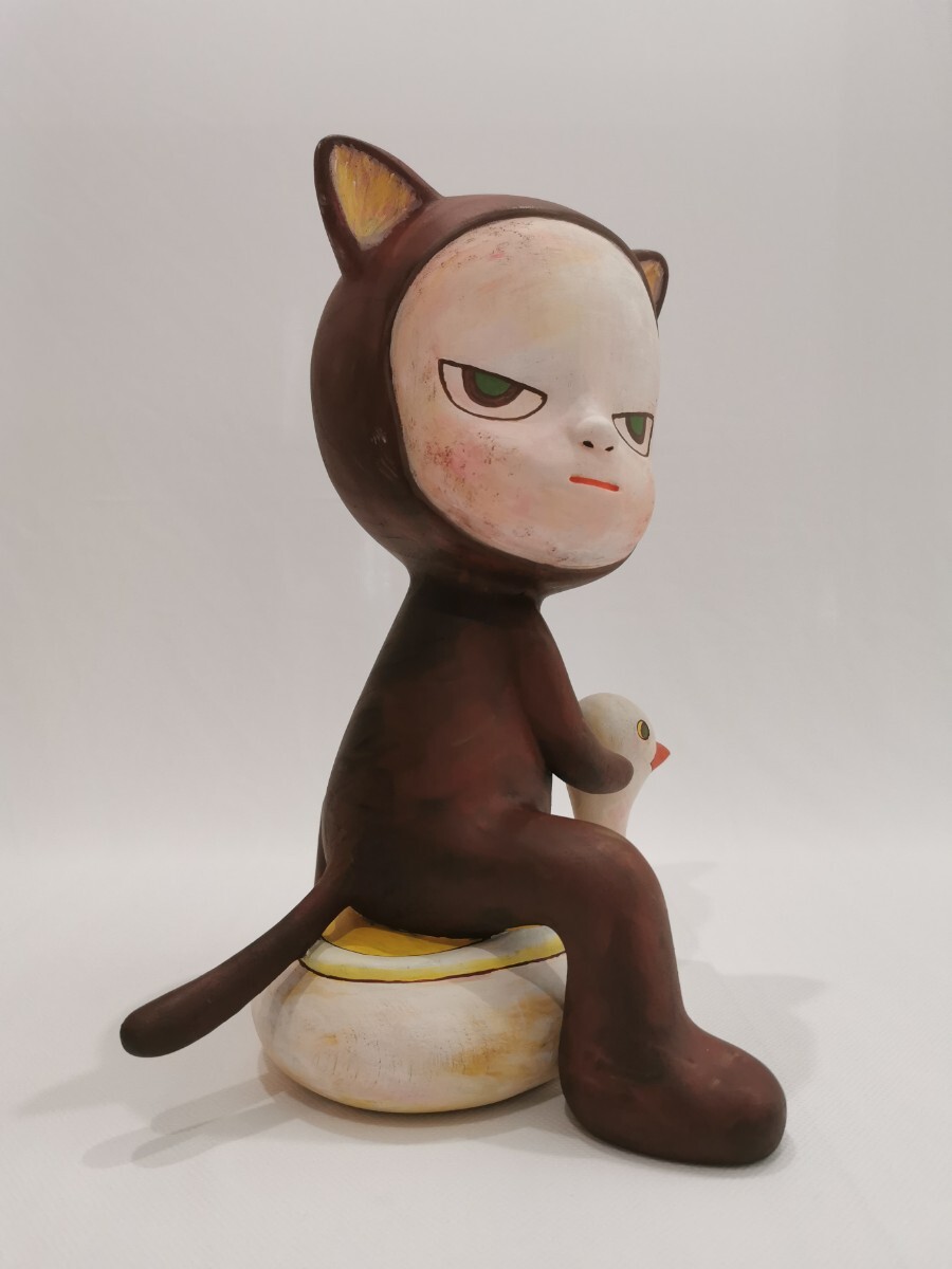 【模写】奈良美智 Yoshitomo Nara Harmless Kitty 木 フィギュア acrylic on wood 28CM_画像8