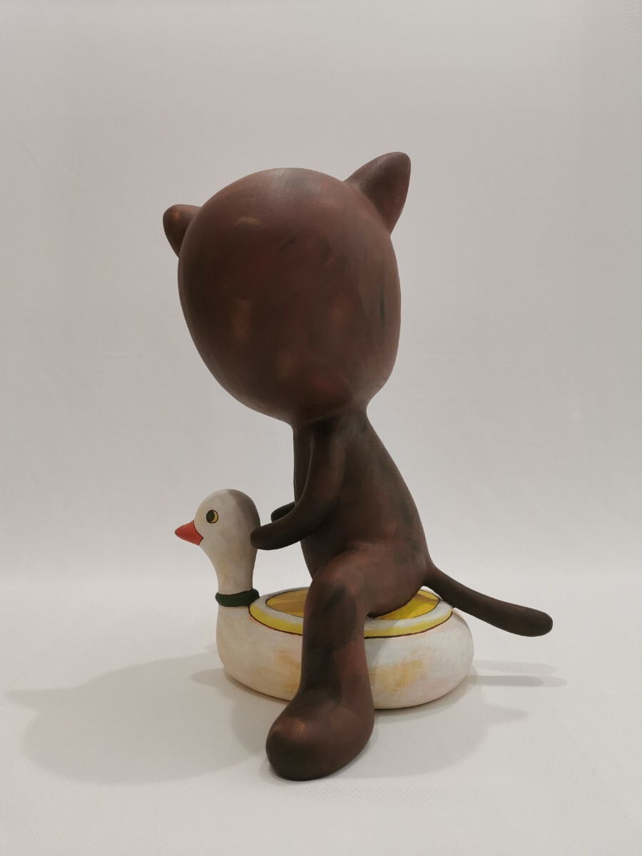 【模写】奈良美智 Yoshitomo Nara Harmless Kitty 木 フィギュア acrylic on wood 28CM_画像6