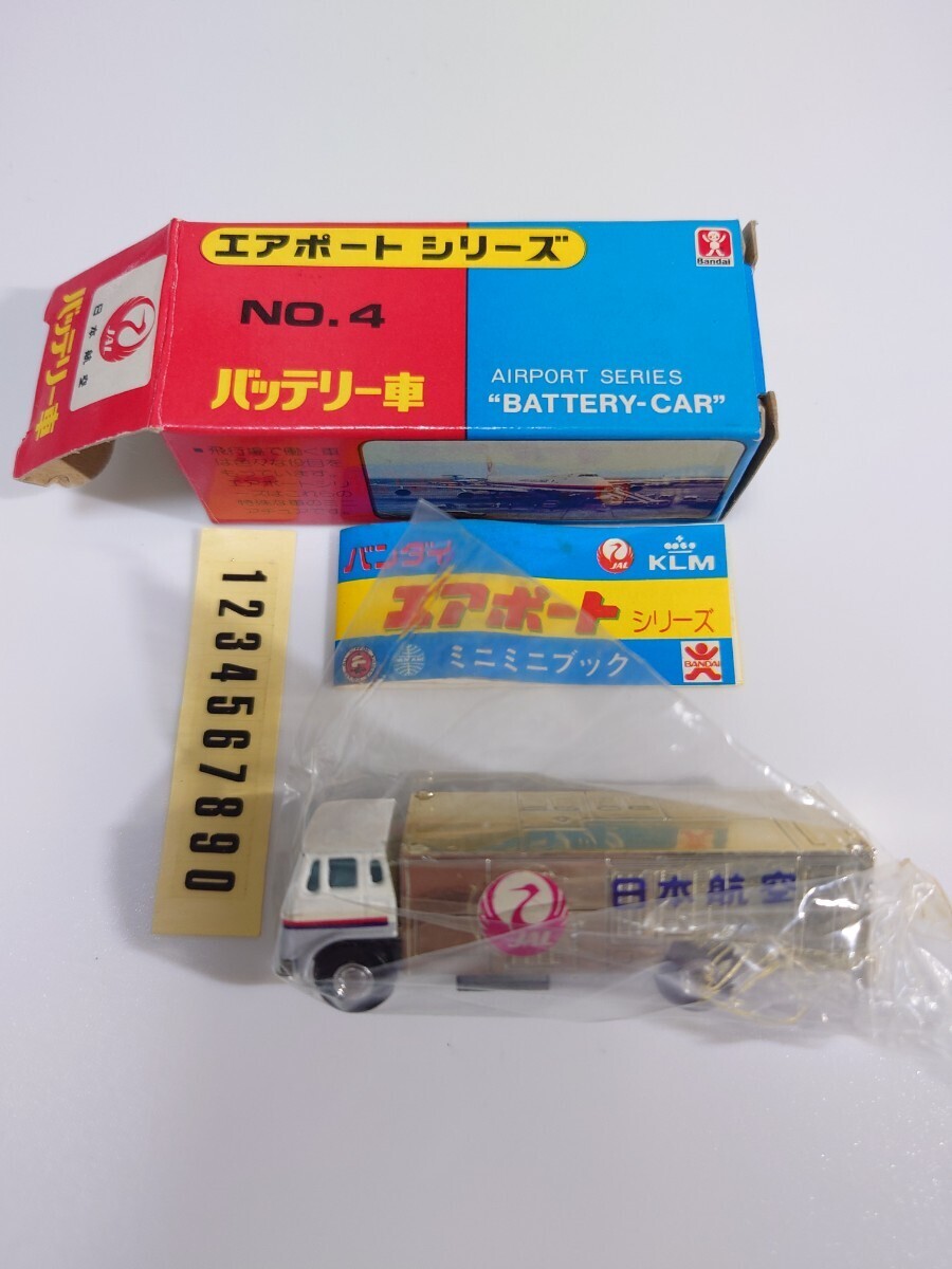 1 jpy ~ Bandai JAL Japan Air Lines battery car old Bandai air port series records out of production minicar minicar rare rare Showa Retro toy that time thing 