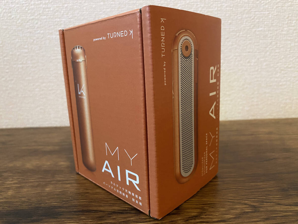 【１円～！新品・個人出品】カルテック KL-P01 光触媒除菌脱臭機 首掛けタイプ MY AIR KL-P01-O オレンジ 未使用品_画像1