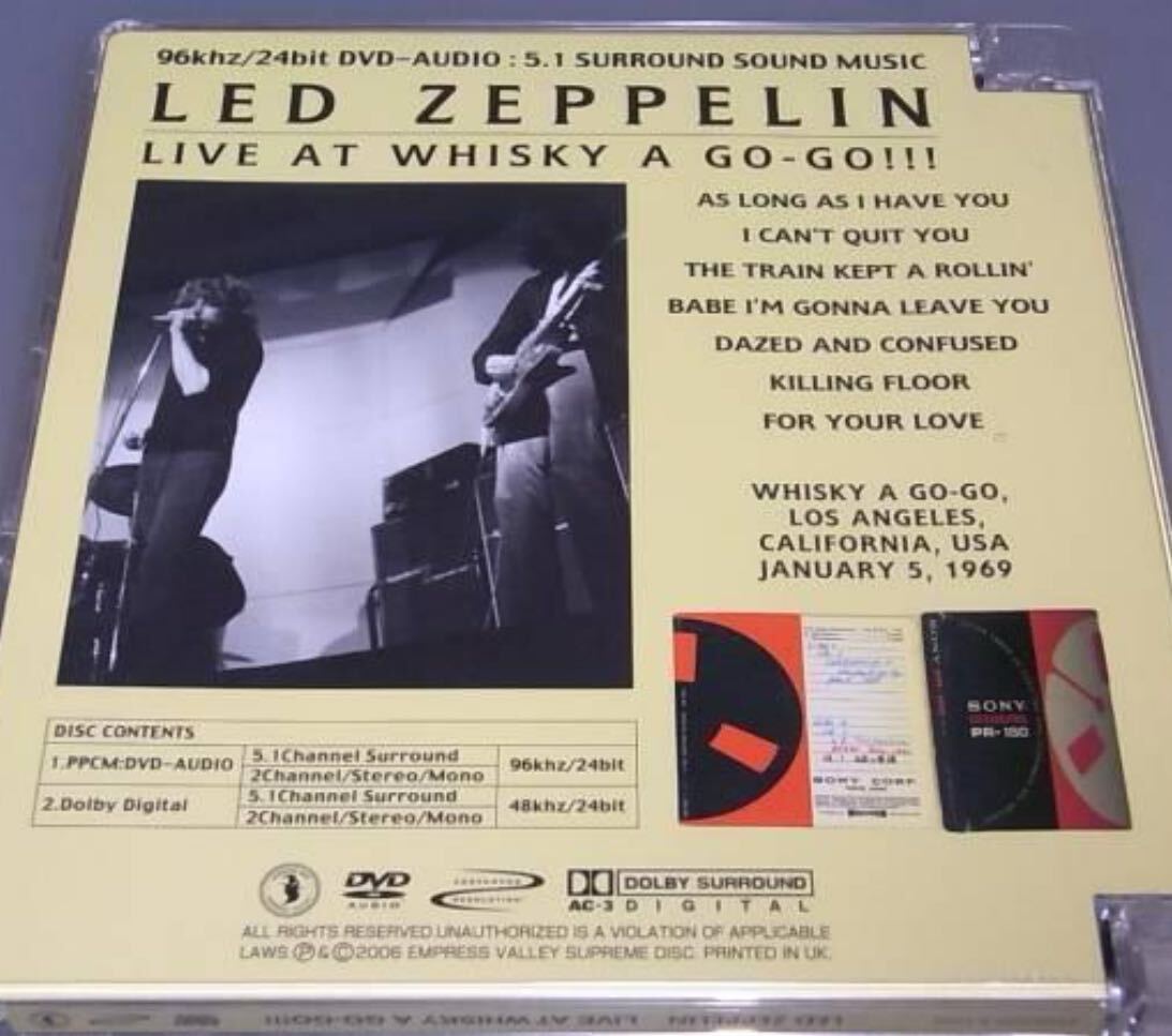 CD+DVD-AUDIO！LED ZEPPELIN / レッド・ツェッペリン / LIVE AT WHISKY A GO-GO_画像2