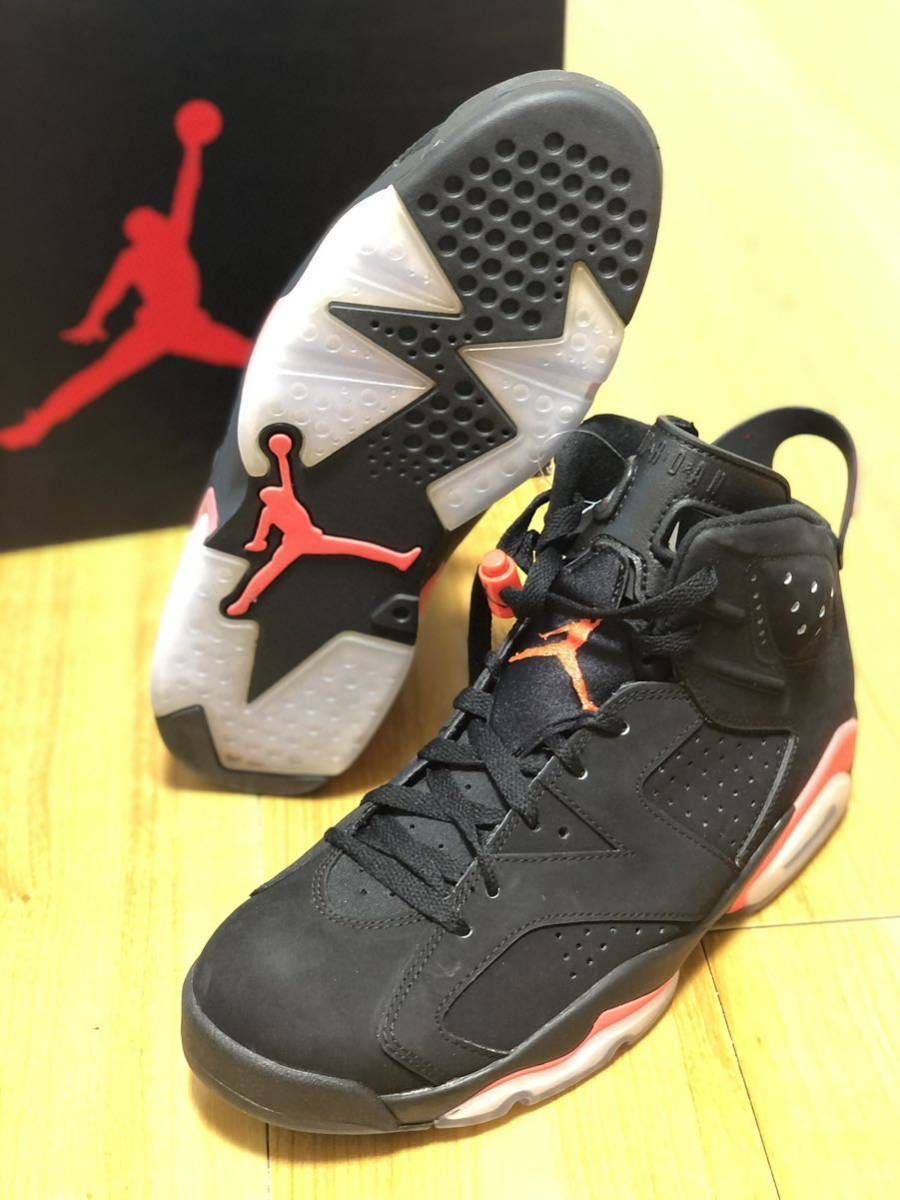 NIKE AIR JORDAN 6 RETRO INFRARED BLACK 2014 384664-023 新品 未使用 タグ付き 美品 ナイキ エアジョーダン6 レトロ レア 27.5㎝ _画像1