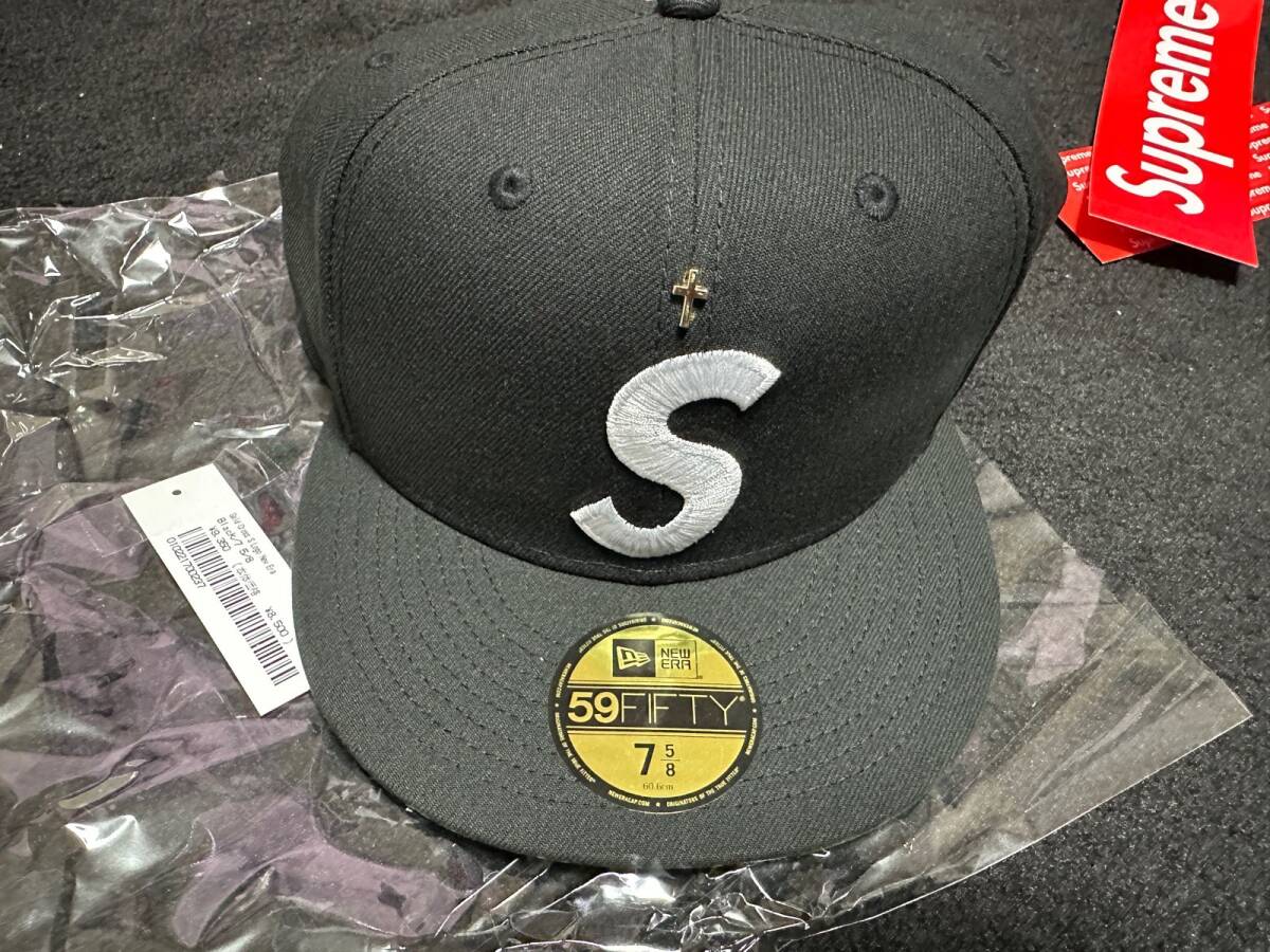 新品未使用　Supreme x New era 2024 Gold Cross S logo 59fifty 7-5/8(60.6cm) ゴールドクロス_画像2