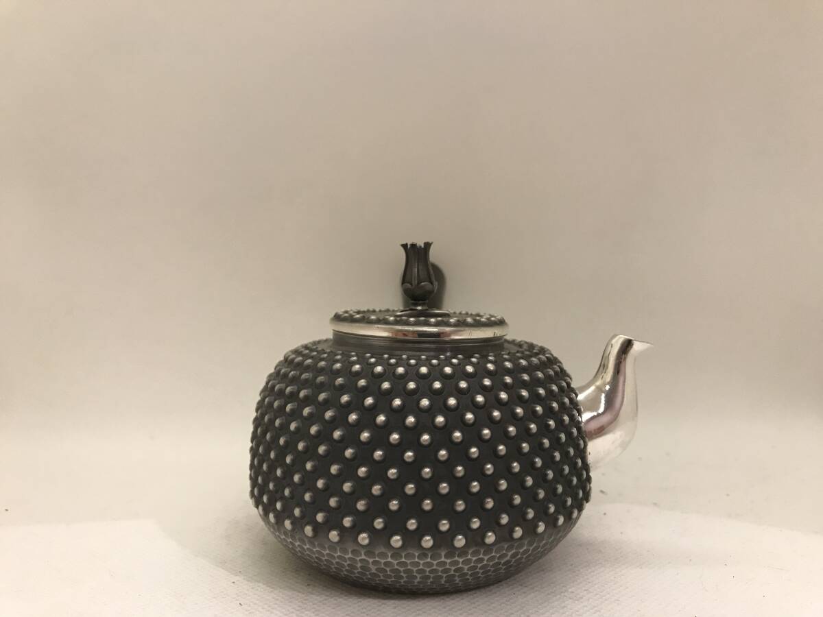  original silver made light south boiler shape . strike ... width hand small teapot silver bin . tea utensils box attaching 