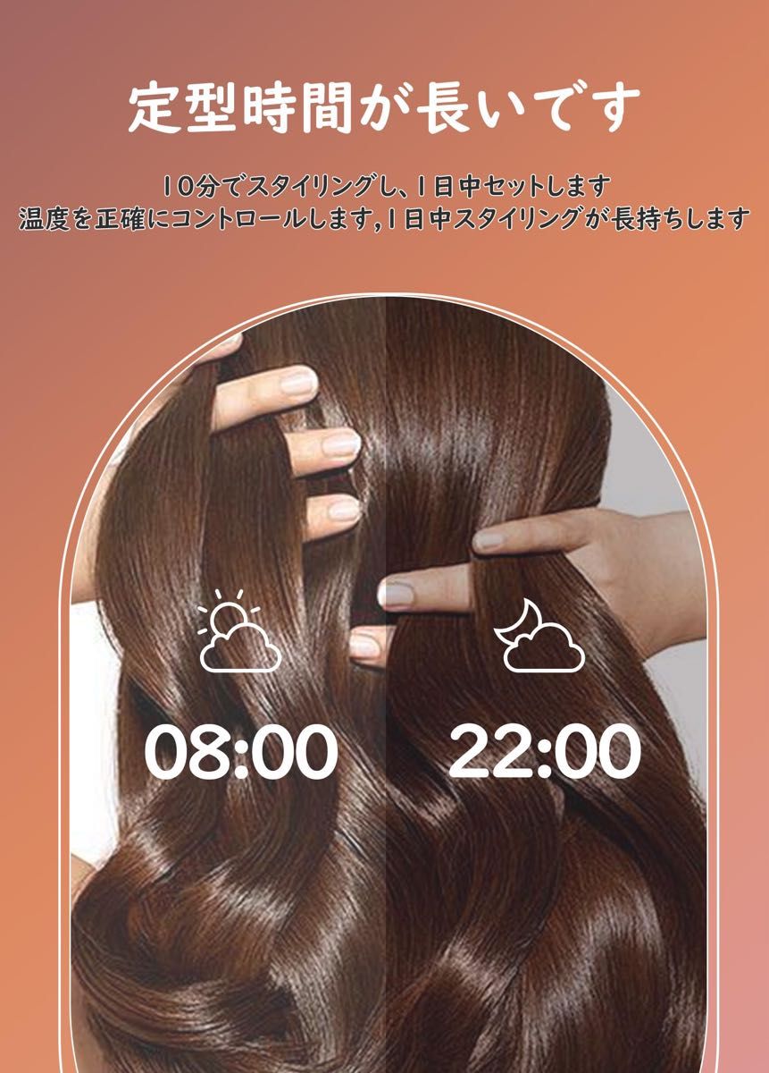 オートカールアイロン ヘアアイロン 自動巻き 自動カールアイロン360度回転