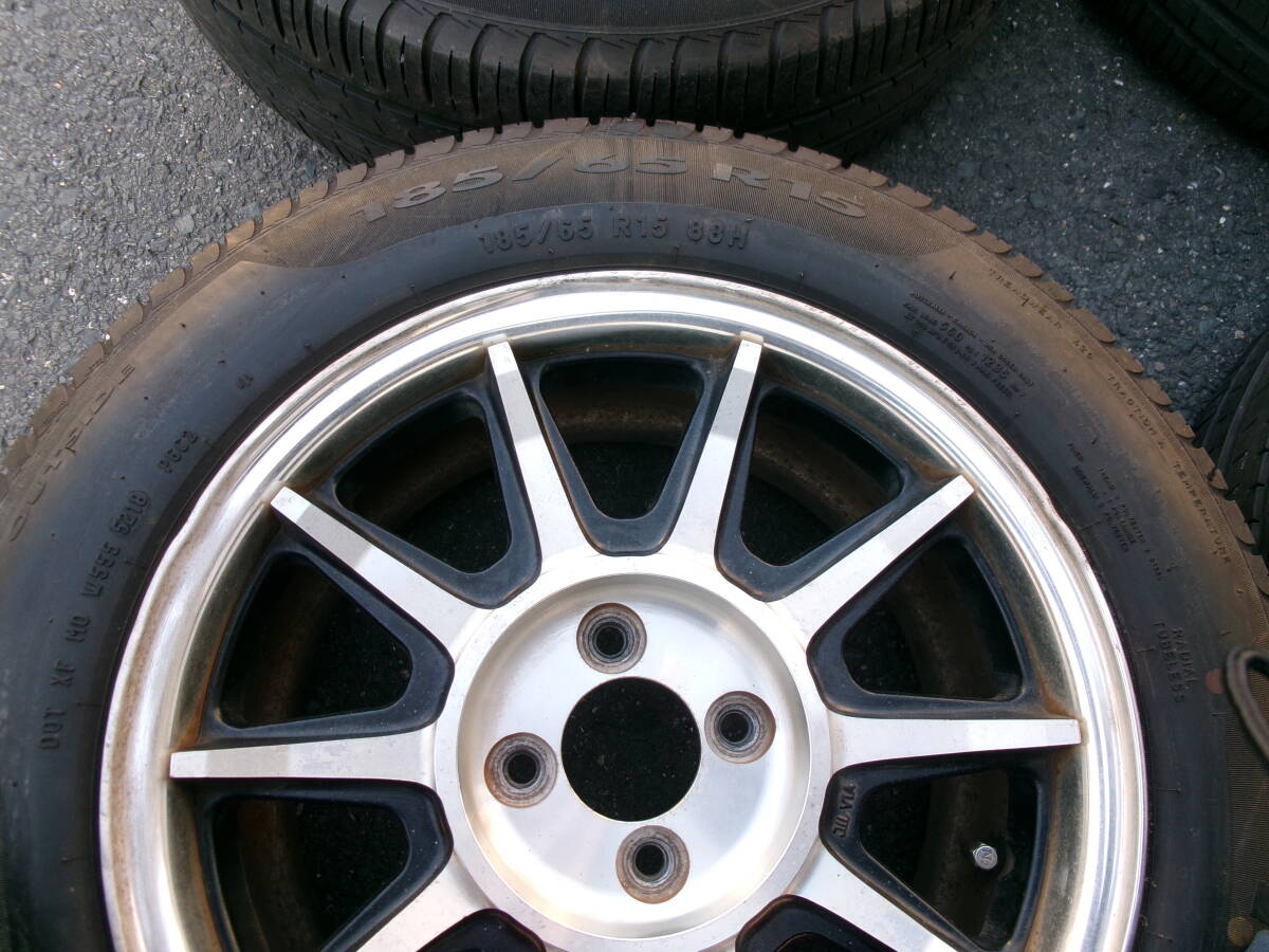 ●エンケイ ビッグエンド バレル 15×7J (+25) 4H PCD100 185/65R15 逆反り ENKEI BIGEND BARREL●の画像6