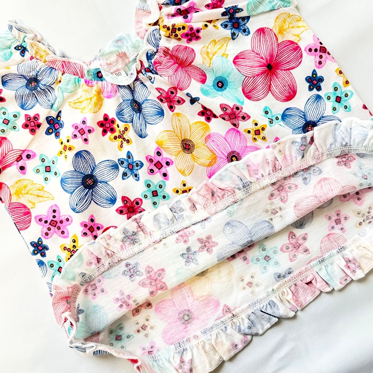 新品　Tシャツ　パンツ　90cm 2つセット　女の子　花柄　小鳥柄　可愛い　パジャマ ルームウェア ピンク